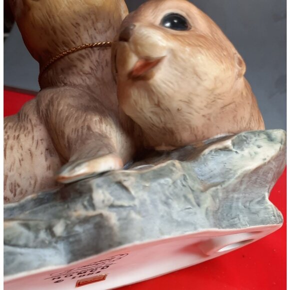 Vintage 1981 Homco Masterpiece Hand-Painted Porcelain‎ Sea Otters Figurine - Picture 4 of 16